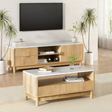 Beds & Bed Frames: Artiss TV Unit & Coffee Table Set Storage Drawers Pine
