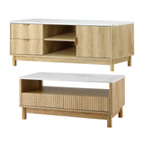 Beds & Bed Frames: Artiss TV Unit & Coffee Table Set Storage Drawers Pine