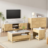 Beds & Bed Frames: Artiss TV Unit & Coffee Table Set Storage Drawers Pine