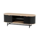 Artiss TV Unit Entertainment Unit Storage Cabinet Black Pine