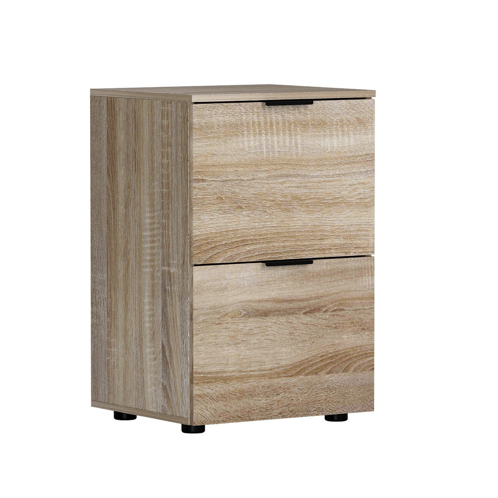 Filing & Organisation: Artiss Filing Cabinet Files Storage Office Shelves File Organiser Oak 2 Drawer