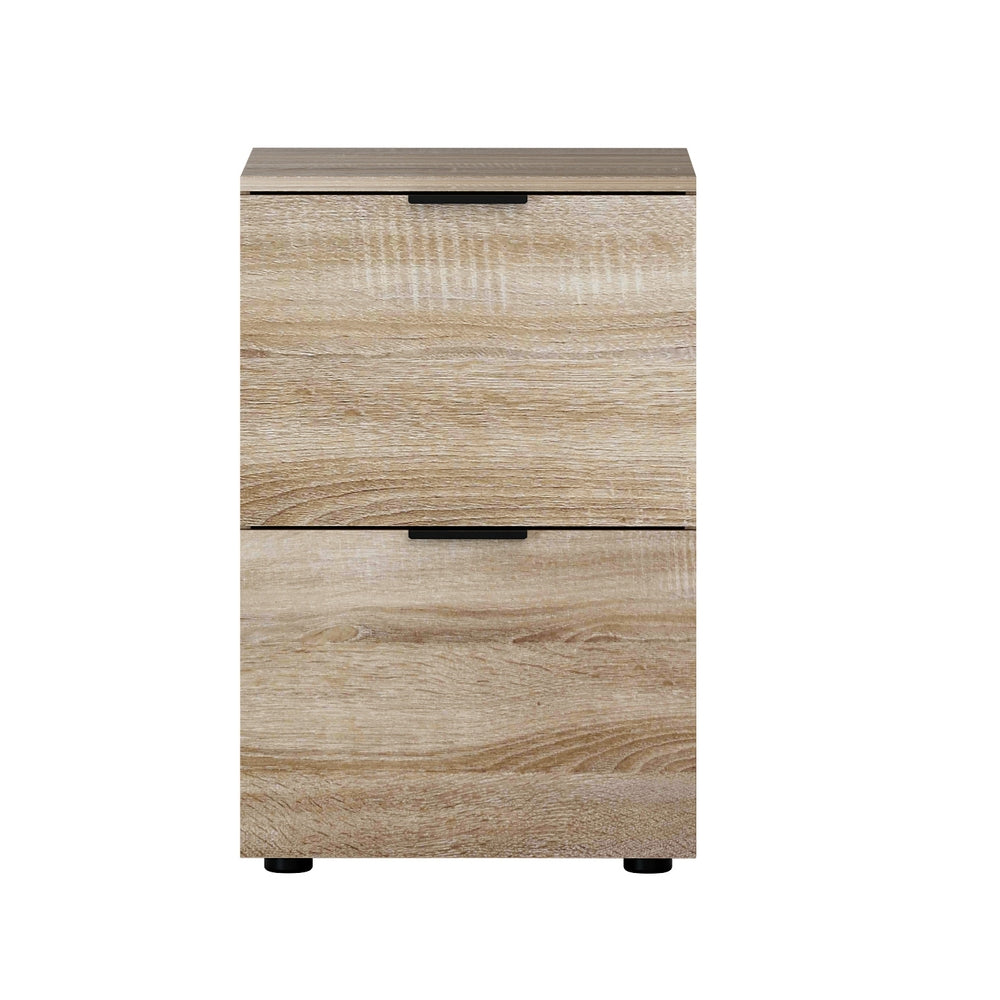 Filing & Organisation: Artiss Filing Cabinet Files Storage Office Shelves File Organiser Oak 2 Drawer
