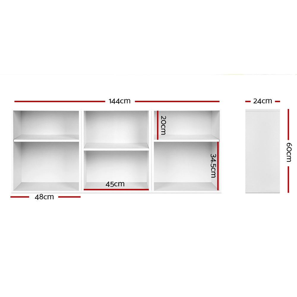 Bookcases & Shelves: Artiss Bookshelf Set of 3 - VENA White