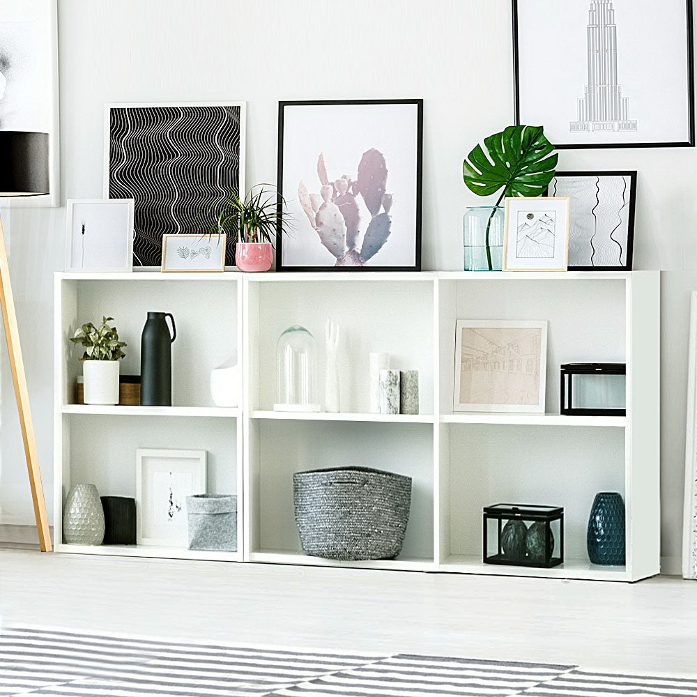 Bookcases & Shelves: Artiss Bookshelf Set of 3 - VENA White