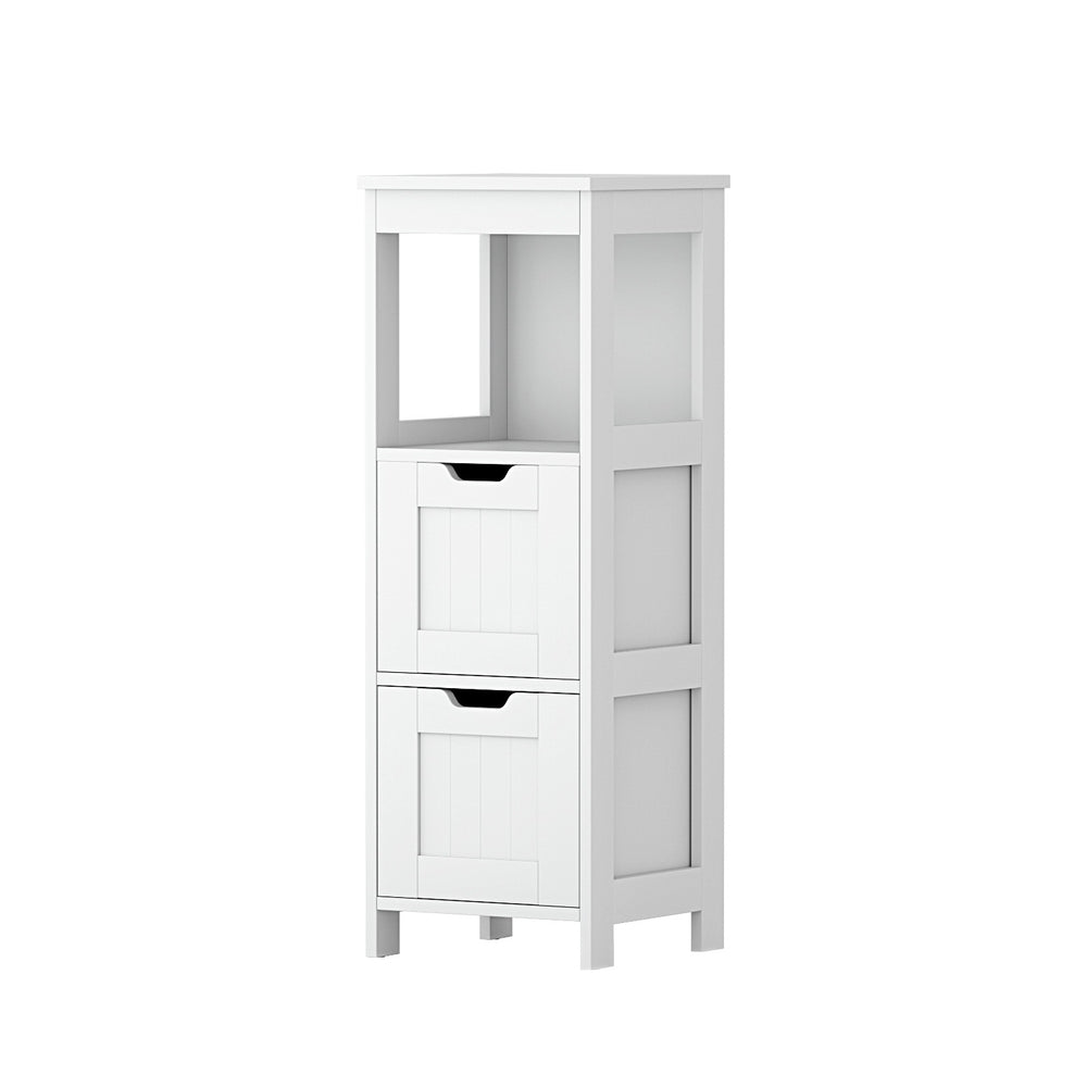 Bathroom Cabinets, Cupboards & Storage: Artiss Bathroom Storage Cabinet 89cm Floor Toilet Drawer Bedroom Organizer Standing White