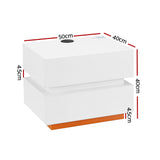 Artiss Smart Bedside Table LED Wireless Charging Ada