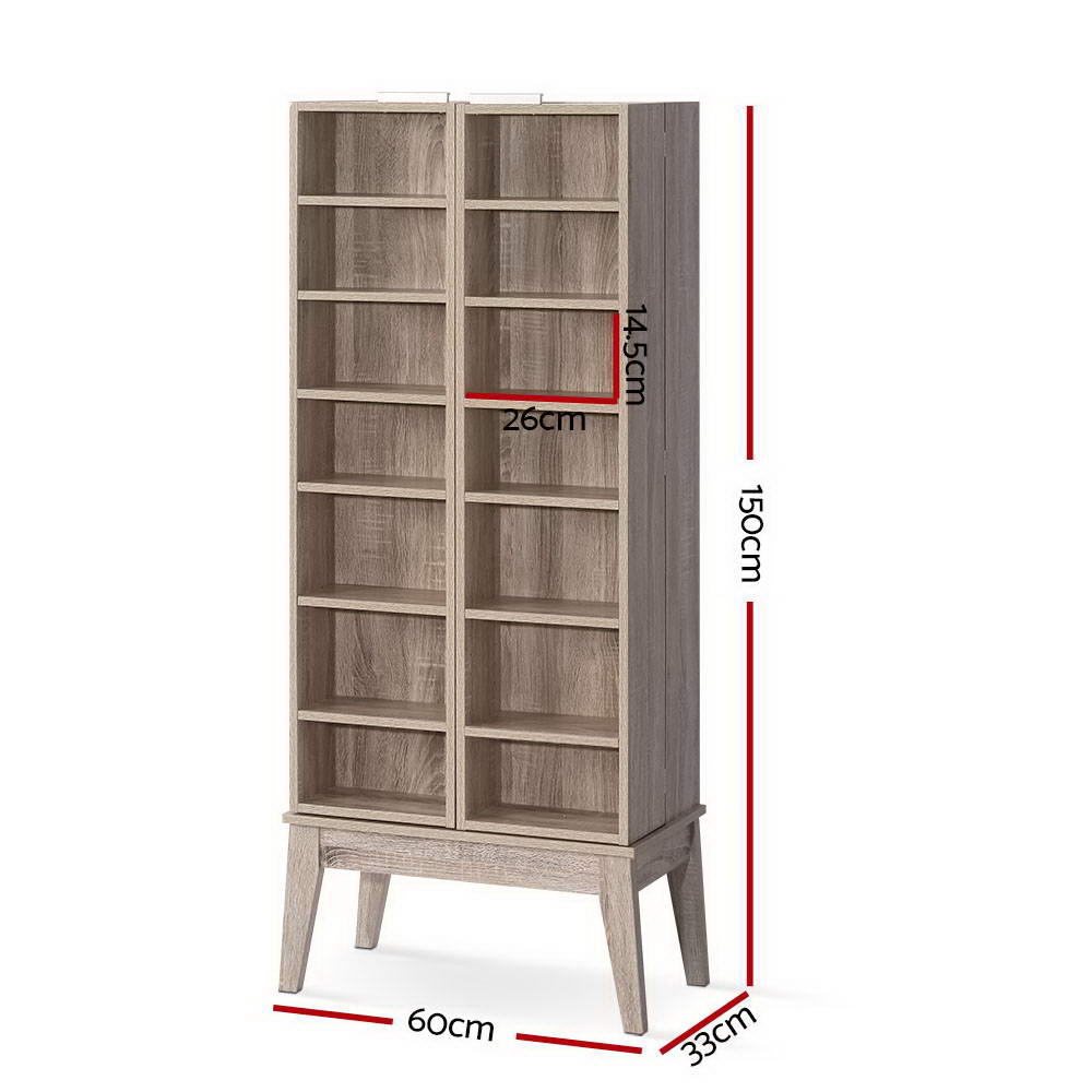 Bookcases & Shelves: Artiss Bookshelf CD Storage Rack - BERG Oak