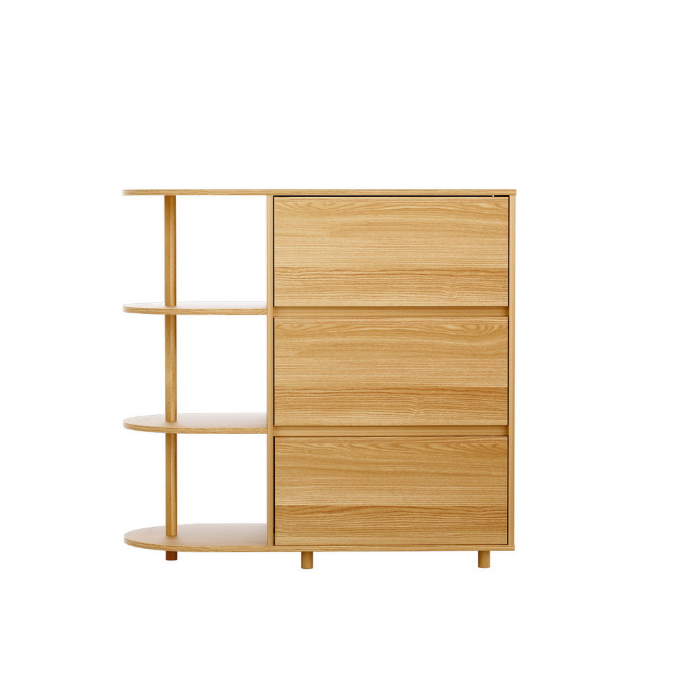 Dressers: Artiss Chest of 3 Drawers Storage Cabinet 3 Shelves Pine