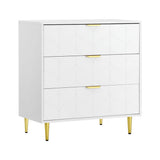 Dressers: Artiss 3 Chest of Drawers Lowboy Cabinet White