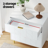 Dressers: Artiss 3 Chest of Drawers Lowboy Cabinet White