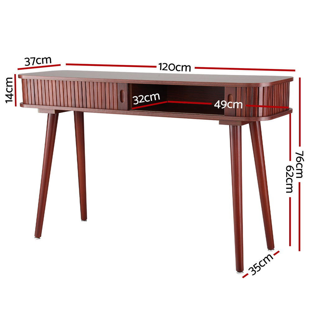 Desks: Artiss Console Table 2 Drawers 120CM