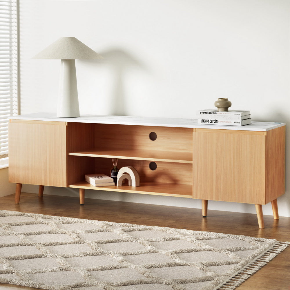 TV Units: Artiss TV Cabinet Entertainment Unit Stand 180CM Pine White