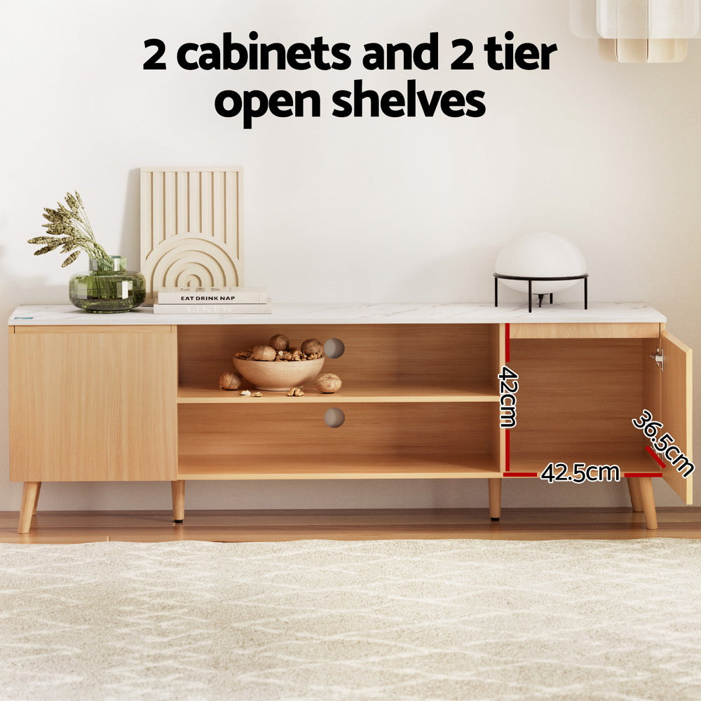 TV Units: Artiss TV Cabinet Entertainment Unit Stand 180CM Pine White