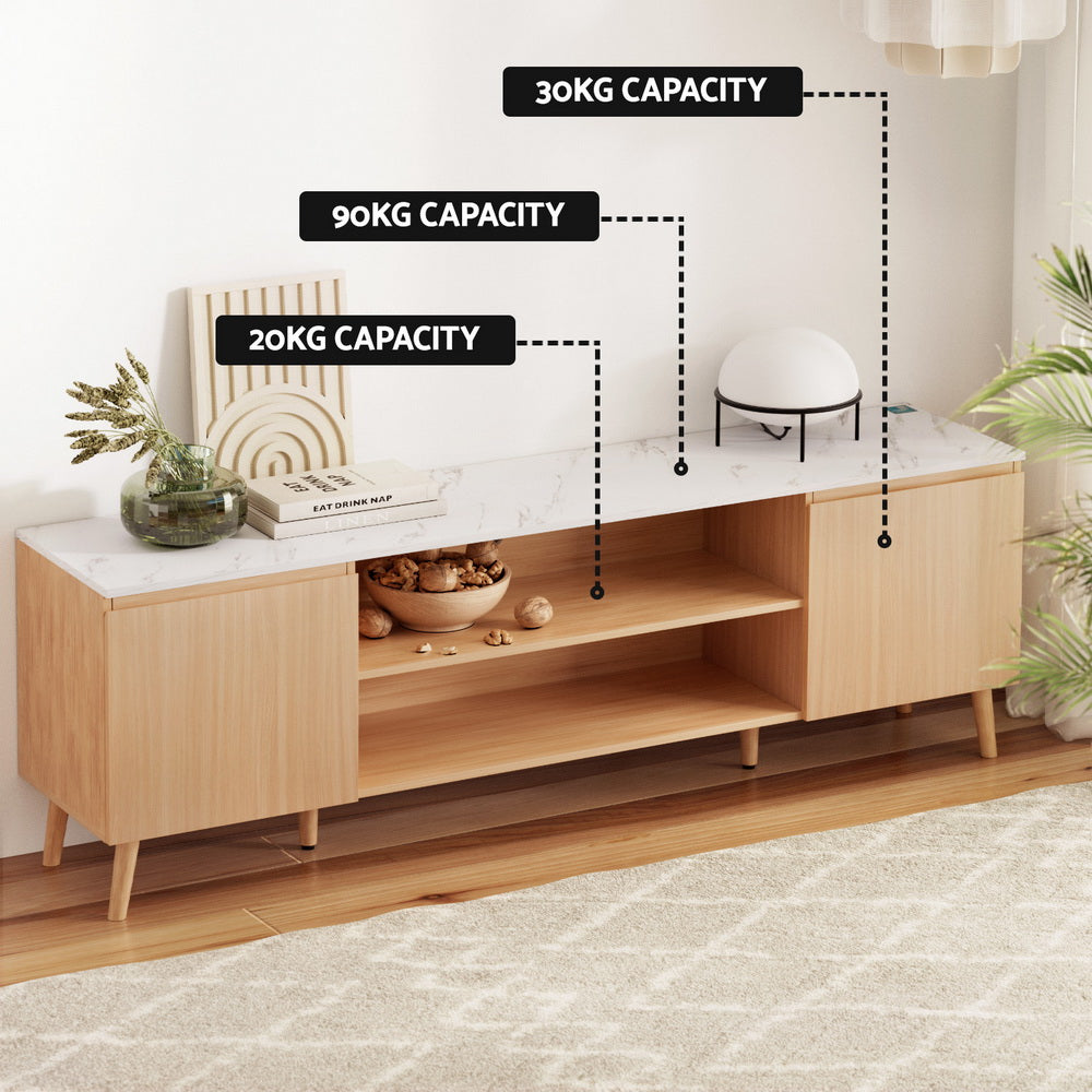 TV Units: Artiss TV Cabinet Entertainment Unit Stand 180CM Pine White