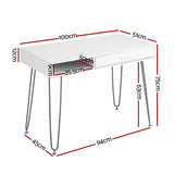 Artiss Computer Desk Drawer Cabinet Home Office Desks Workstation 100cm White