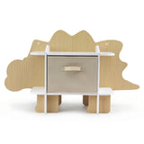 Kid's Bookcases & Shelves: Keezi Dinosaur Kids Bookshelf 2-Tier Children's Bookcase Wooden with with Fabric Drawer, Toddler Bookshelf Toy Storage Organizer for Preschool, Kids Room, Playroom, Nursery