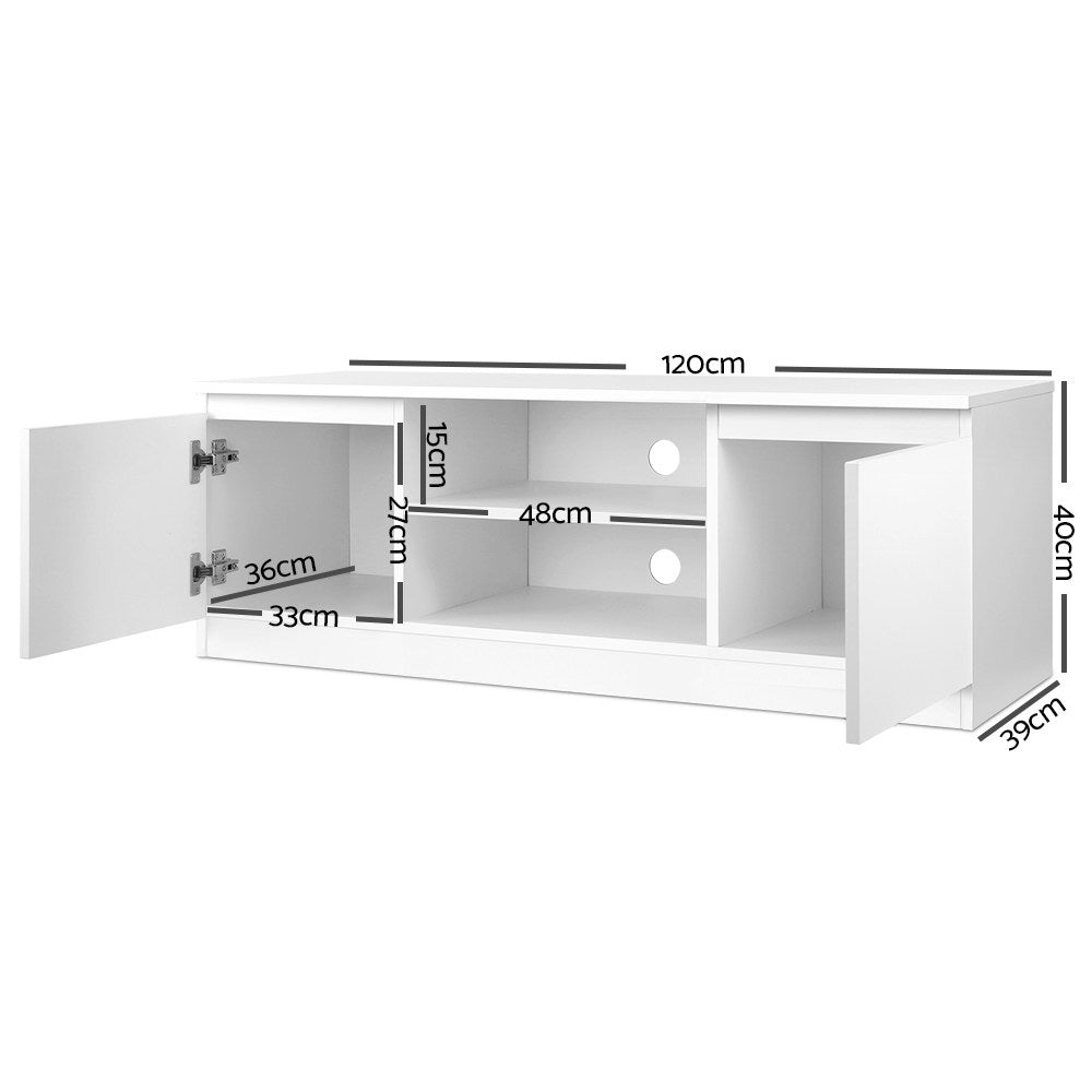 TV Units: Artiss TV Cabinet Entertainment Unit 120cm White Anita