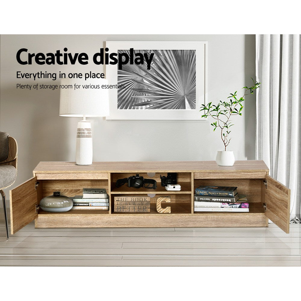 TV Units: Artiss TV Cabinet Entertainment Unit 160cm Pine Charles