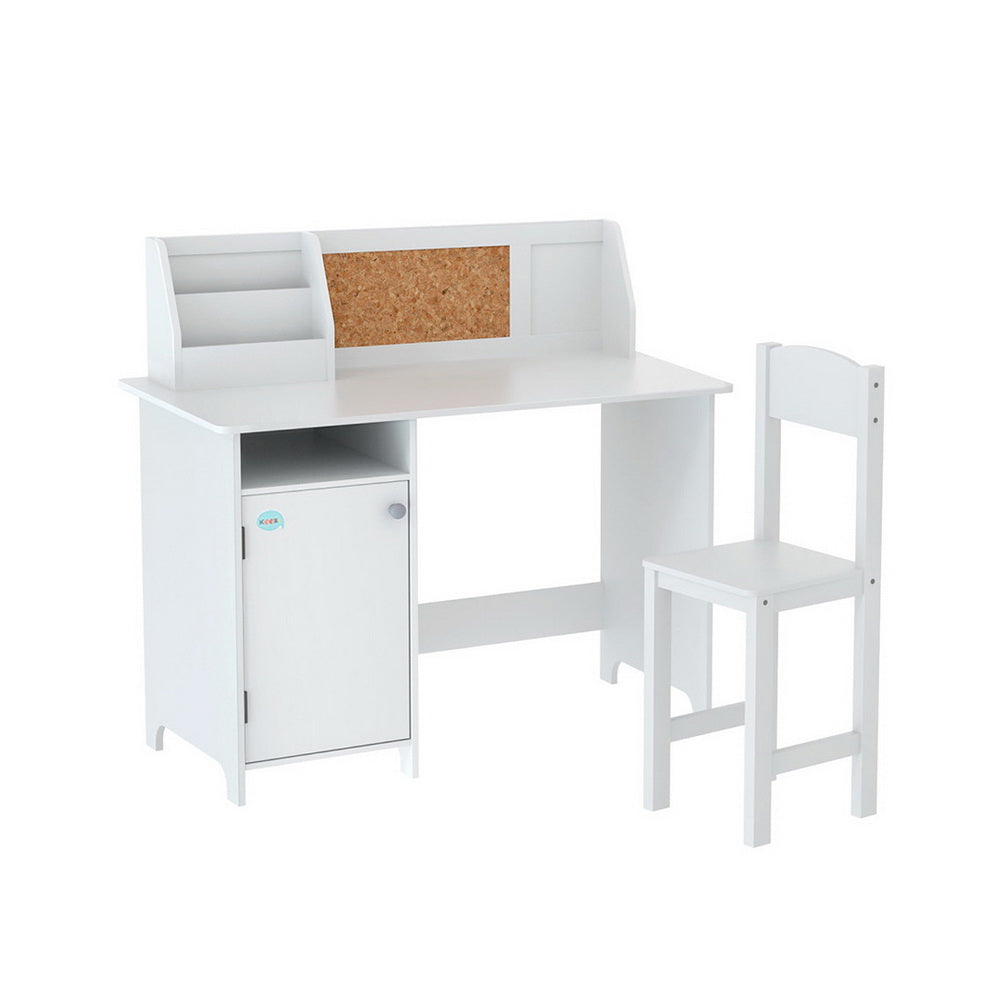 Kid's Desks: Keezi Kids Table and Chair Set Children Study Play Toys Desk w/ Cabinet Storage