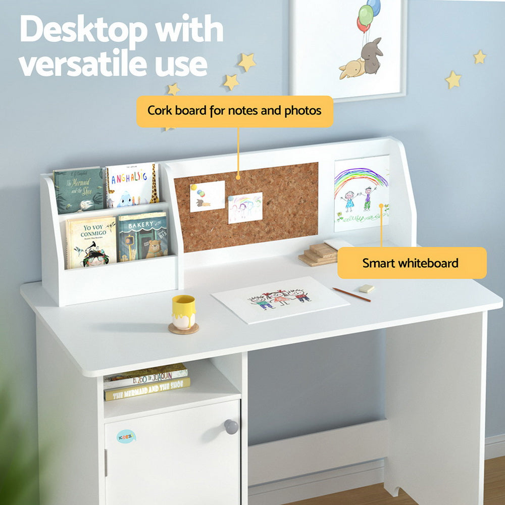 Kid's Desks: Keezi Kids Table and Chair Set Children Study Play Toys Desk w/ Cabinet Storage
