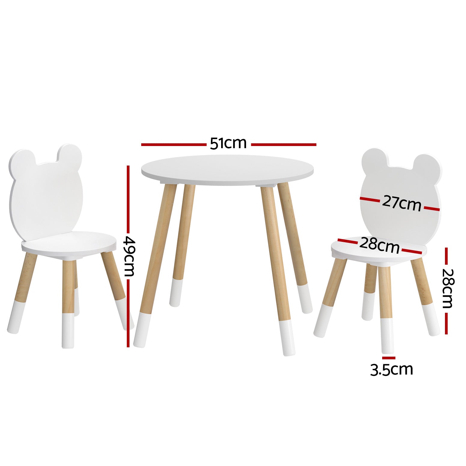 Kid's Desks: Keezi 3 Piece Kids Table and Chairs Set Activity Playing Study Children Desk