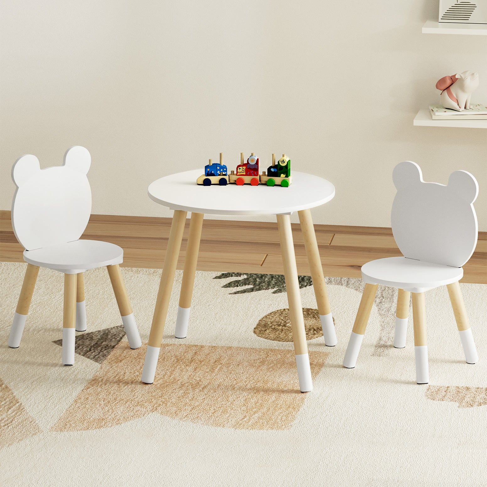 Kid's Desks: Keezi 3 Piece Kids Table and Chairs Set Activity Playing Study Children Desk