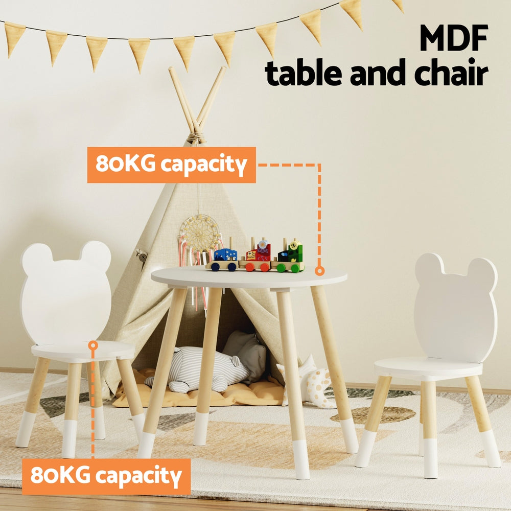 Kid's Desks: Keezi 3 Piece Kids Table and Chairs Set Activity Playing Study Children Desk