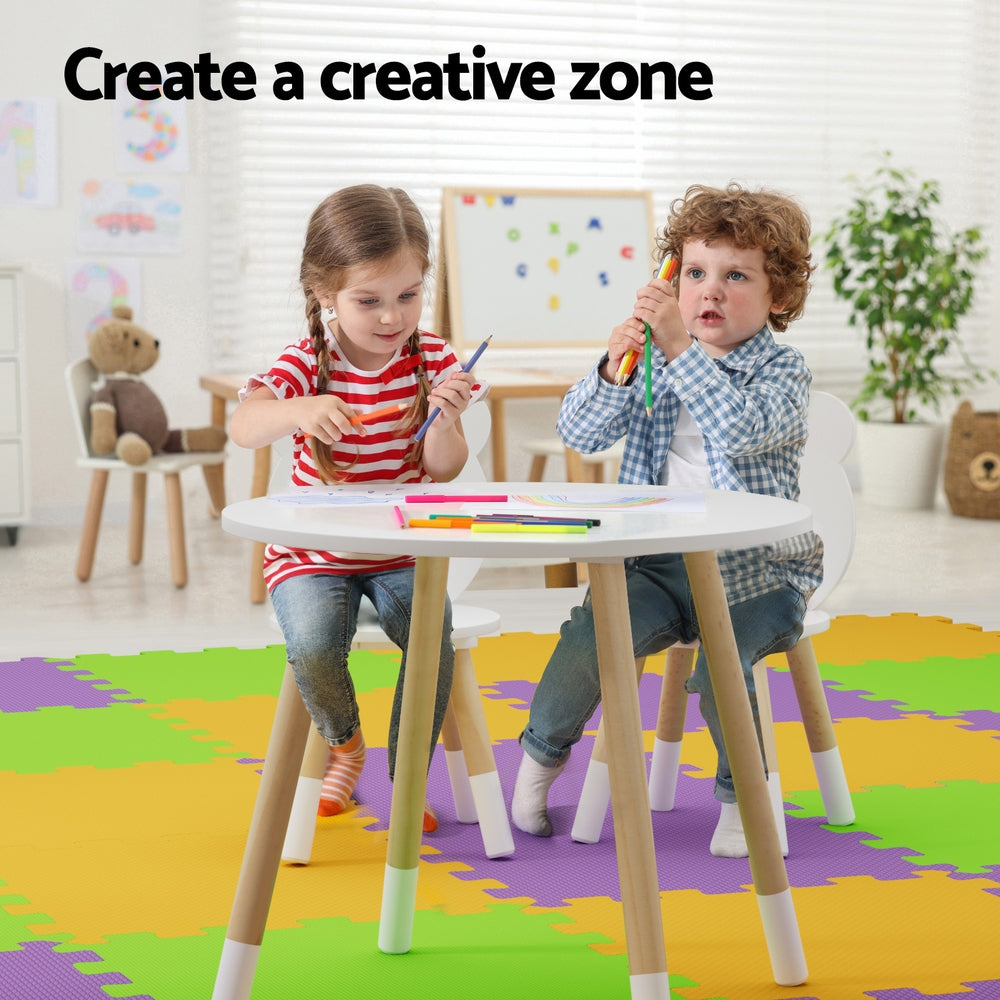 Kid's Desks: Keezi 3 Piece Kids Table and Chairs Set Activity Playing Study Children Desk