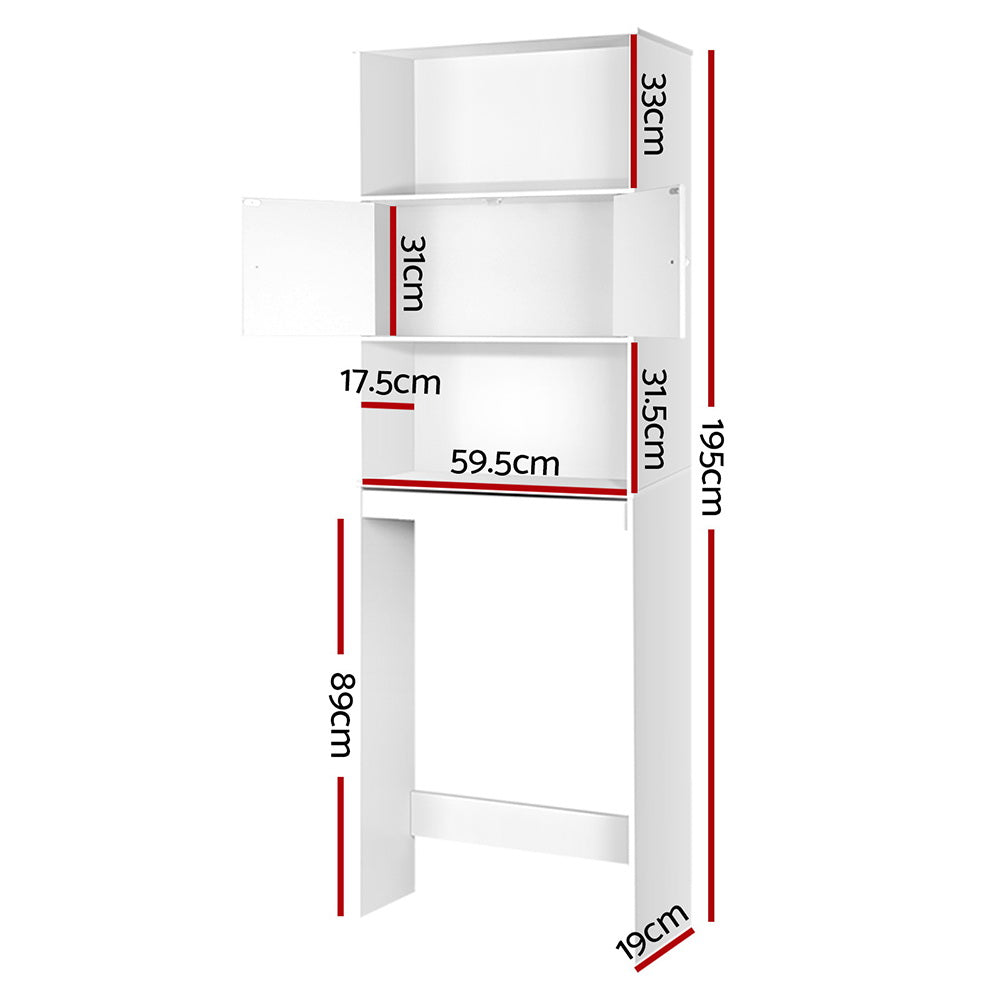 Bathroom Cabinets, Cupboards & Storage: Artiss Bathroom Cabinet Over the Toilet Storage Shelf