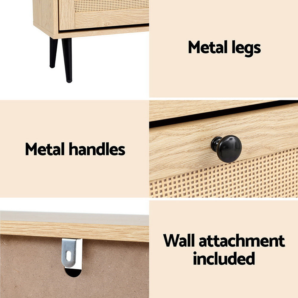 Shoe Storage: Artiss Shoe Rack Cabinet 3 Flip-out Drawers Pine
