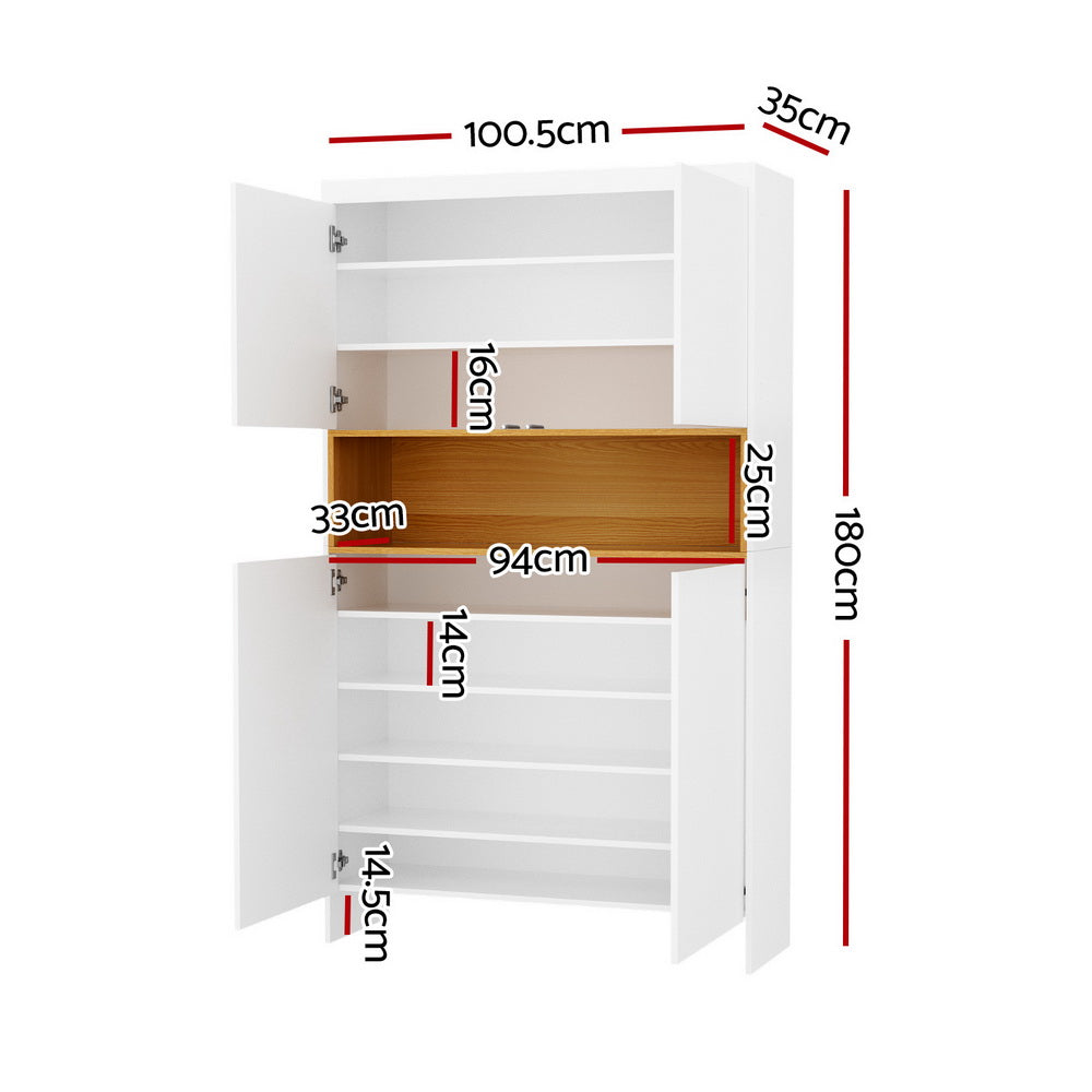 Shoe Storage: Artiss Shoe Rack Storage Cabinet 9 Tiers White