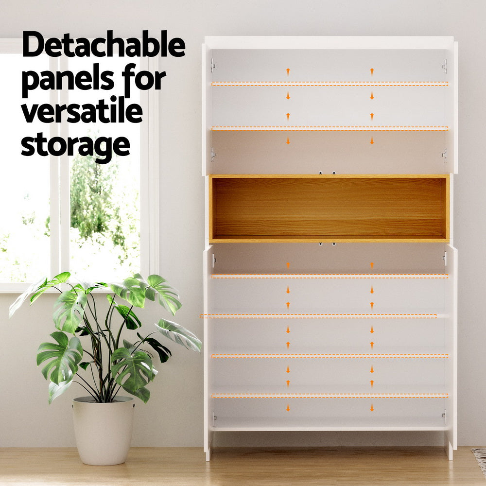 Shoe Storage: Artiss Shoe Rack Storage Cabinet 9 Tiers White