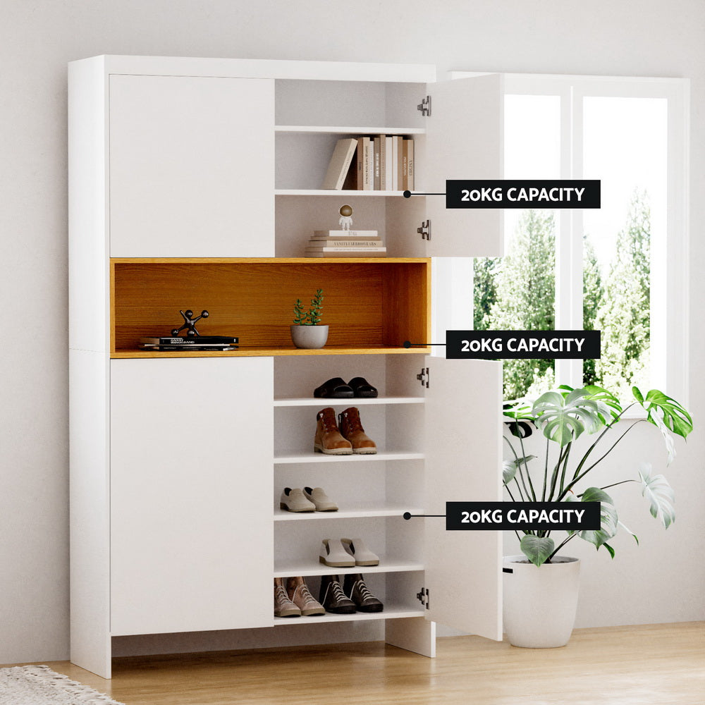Shoe Storage: Artiss Shoe Rack Storage Cabinet 9 Tiers White
