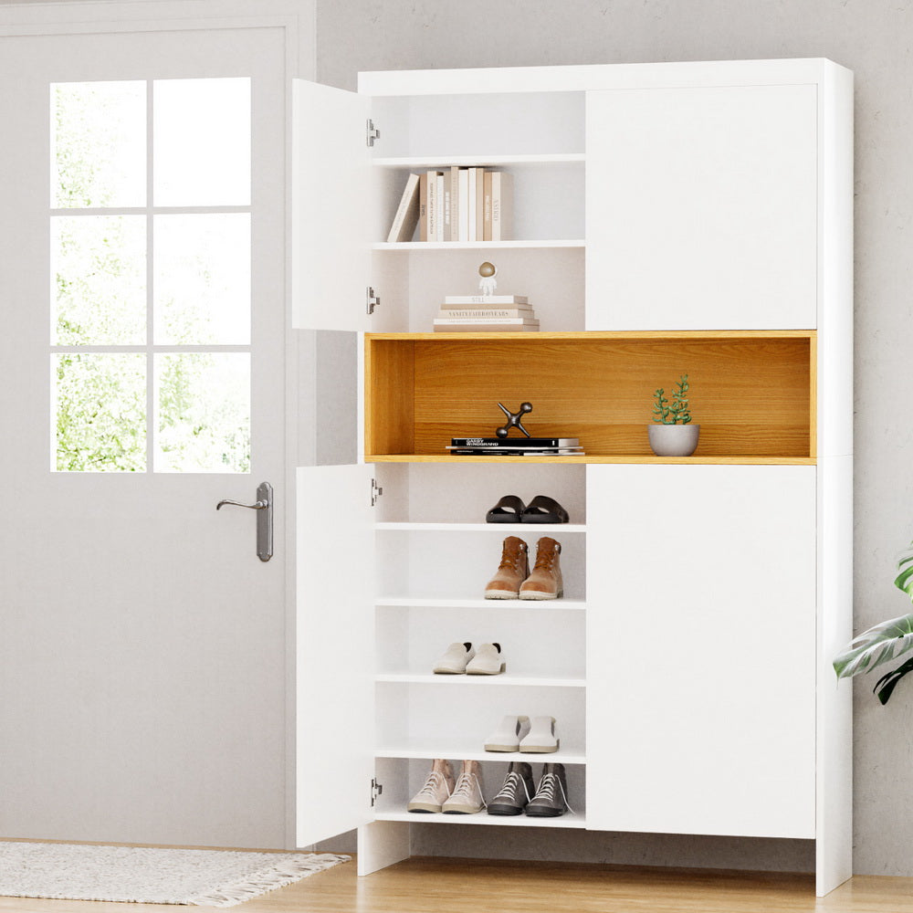 Shoe Storage: Artiss Shoe Rack Storage Cabinet 9 Tiers White