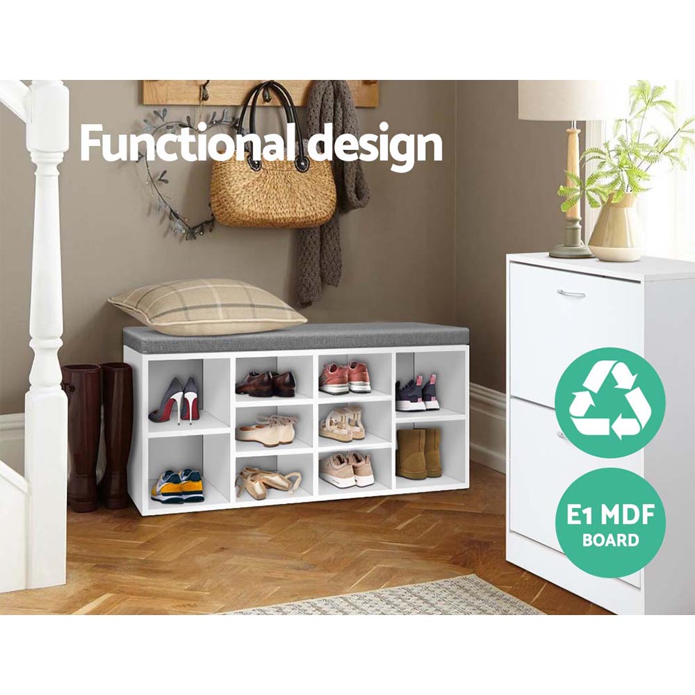 Shoe Storage: Artiss Shoe Rack Storage Cabinet Bench BOA