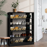 Artiss Shoe Rack Cabinet 30 Pairs 6-Tier Shelf Black