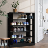 Artiss Shoe Rack Cabinet 30 Pairs 6-Tier Shelf Black