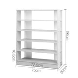 Artiss Shoe Rack Cabinet 30 Pairs 6-Tier Shelf White