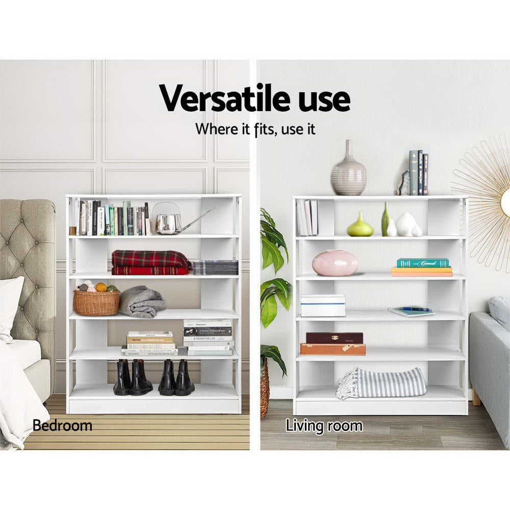 Shoe Storage: Artiss Shoe Rack Cabinet 30 Pairs 6-Tier Shelf White