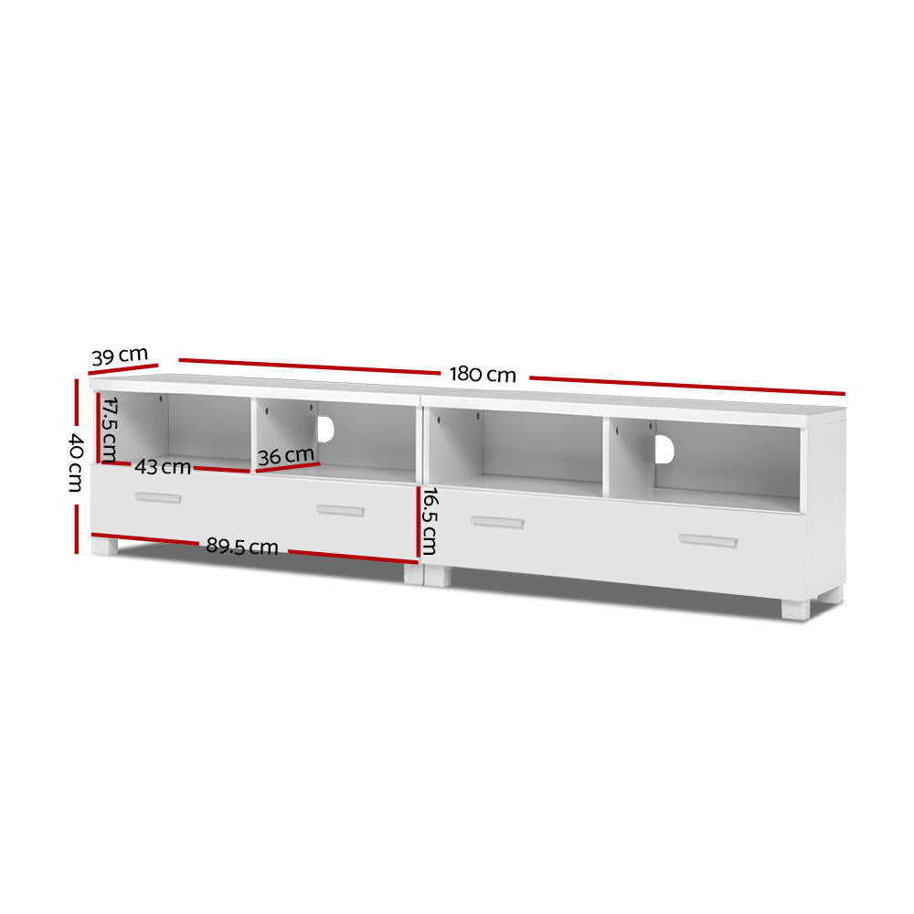 TV Units: Artiss TV Cabinet Entertainment Unit 180cm White Eddie