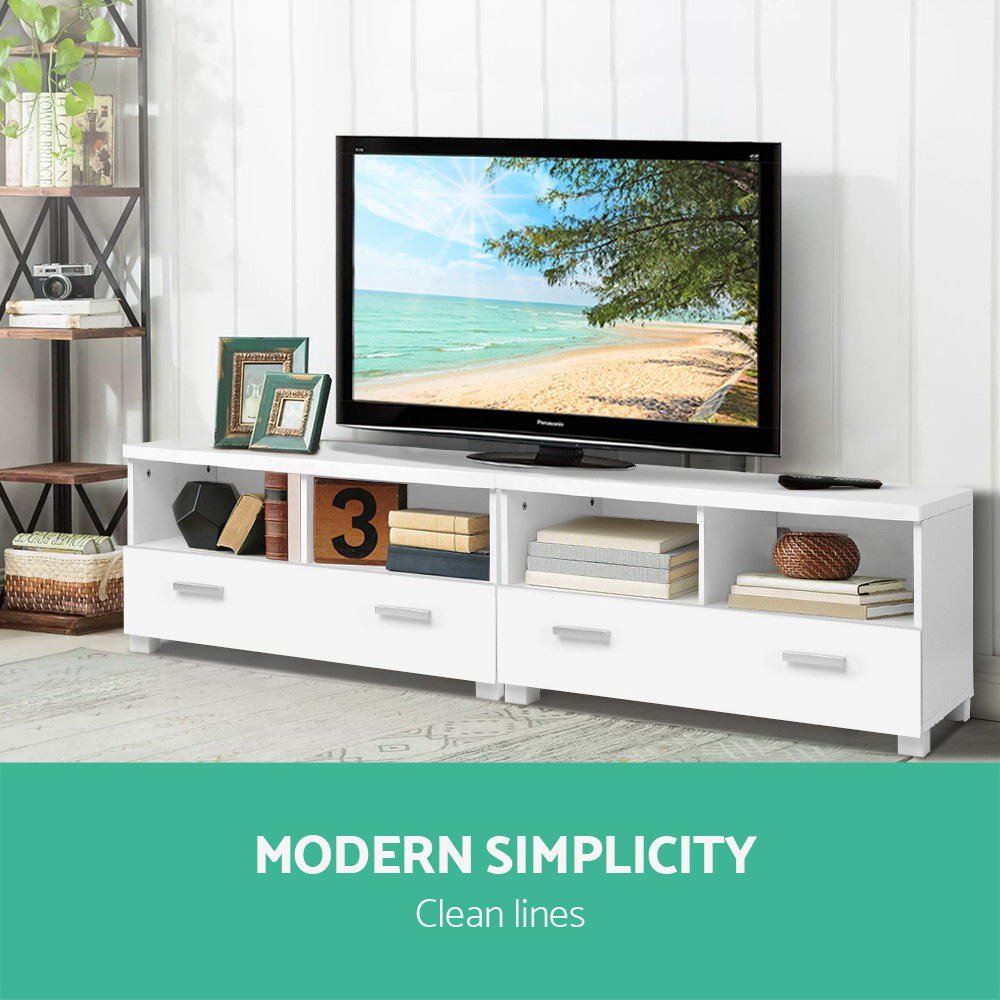 TV Units: Artiss TV Cabinet Entertainment Unit 180cm White Eddie