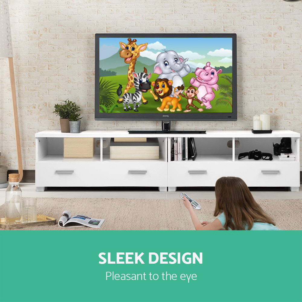 TV Units: Artiss TV Cabinet Entertainment Unit 180cm White Eddie