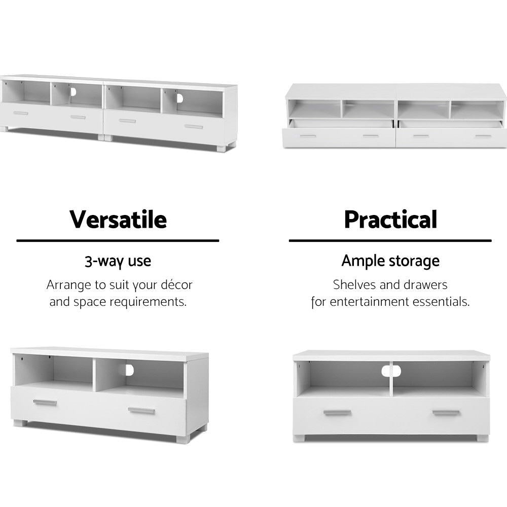 TV Units: Artiss TV Cabinet Entertainment Unit 180cm White Eddie