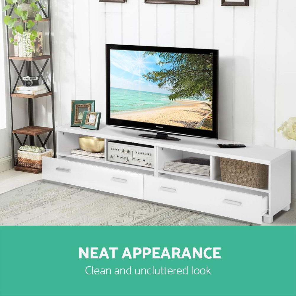 TV Units: Artiss TV Cabinet Entertainment Unit 180cm White Eddie