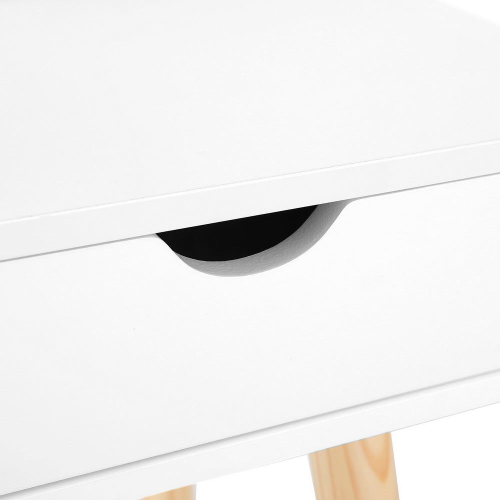 Kid's Dressers, Cupboards & Wardrobes: Keezi Kids Dressing Table Vanity Makeup Chair Set with Mirror Drawers Wooden Legs