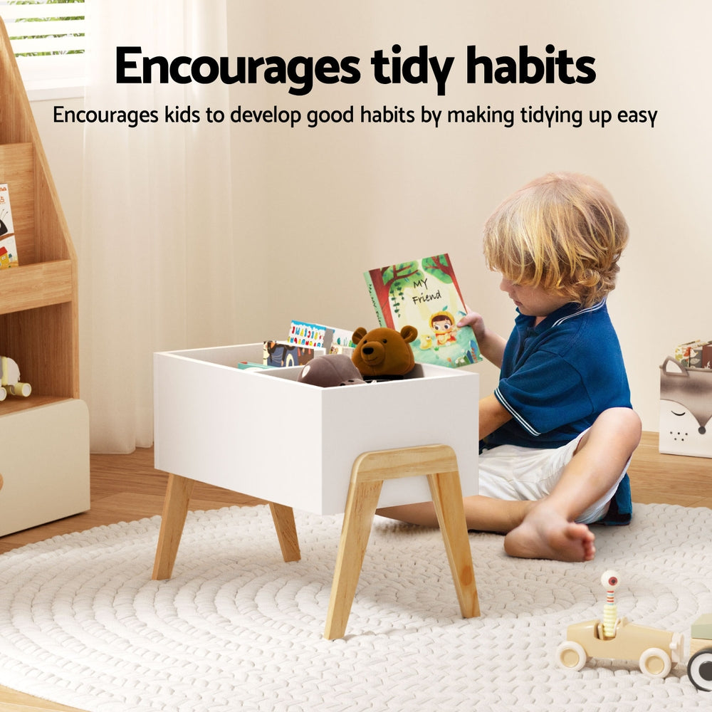 Toy Boxes: Keezi Kids Toy Box Chest Storage Bin Container Wooden Cabinet Clothes Book Organiser Bedroom