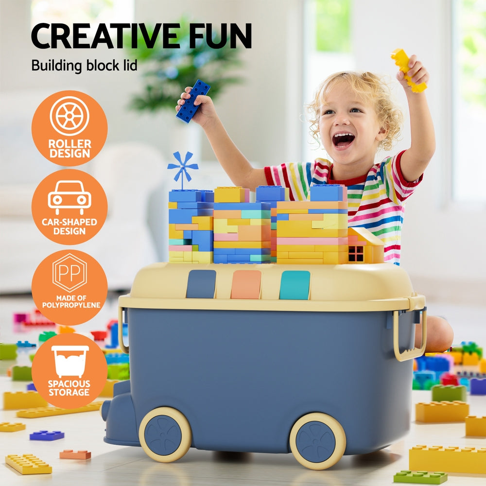 Toy Boxes: Keezi 3PCS Toy Storage Box Cute Car Toy Container Kids Toys Organiser Snack Boxes