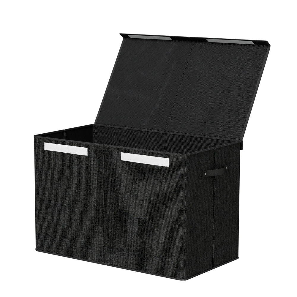 Toy Boxes: Keezi Large Toy Box Chest Storage with Flip-Top Lid Foldable Organizer Bins