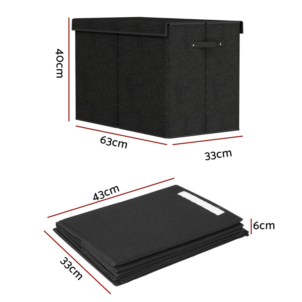 Toy Boxes: Keezi Large Toy Box Chest Storage with Flip-Top Lid Foldable Organizer Bins