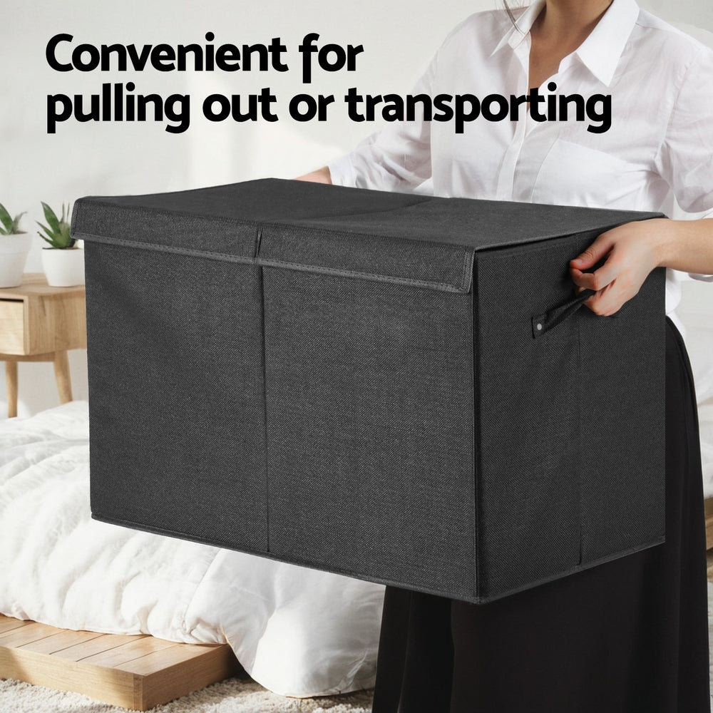 Toy Boxes: Keezi Large Toy Box Chest Storage with Flip-Top Lid Foldable Organizer Bins